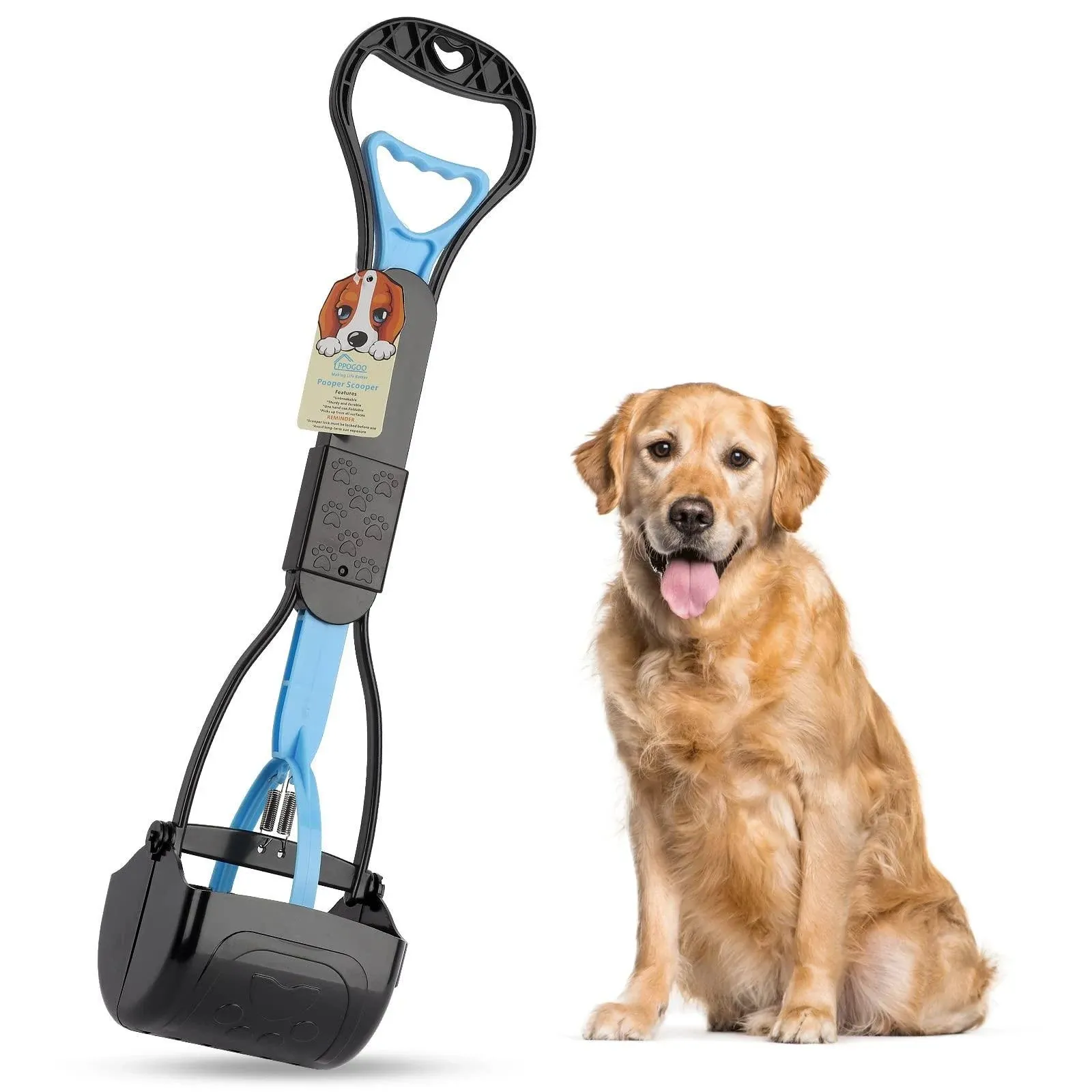 Non-Breakable Pooper Scooper for Large Medium Small Dogs with 24.3inch Long H...