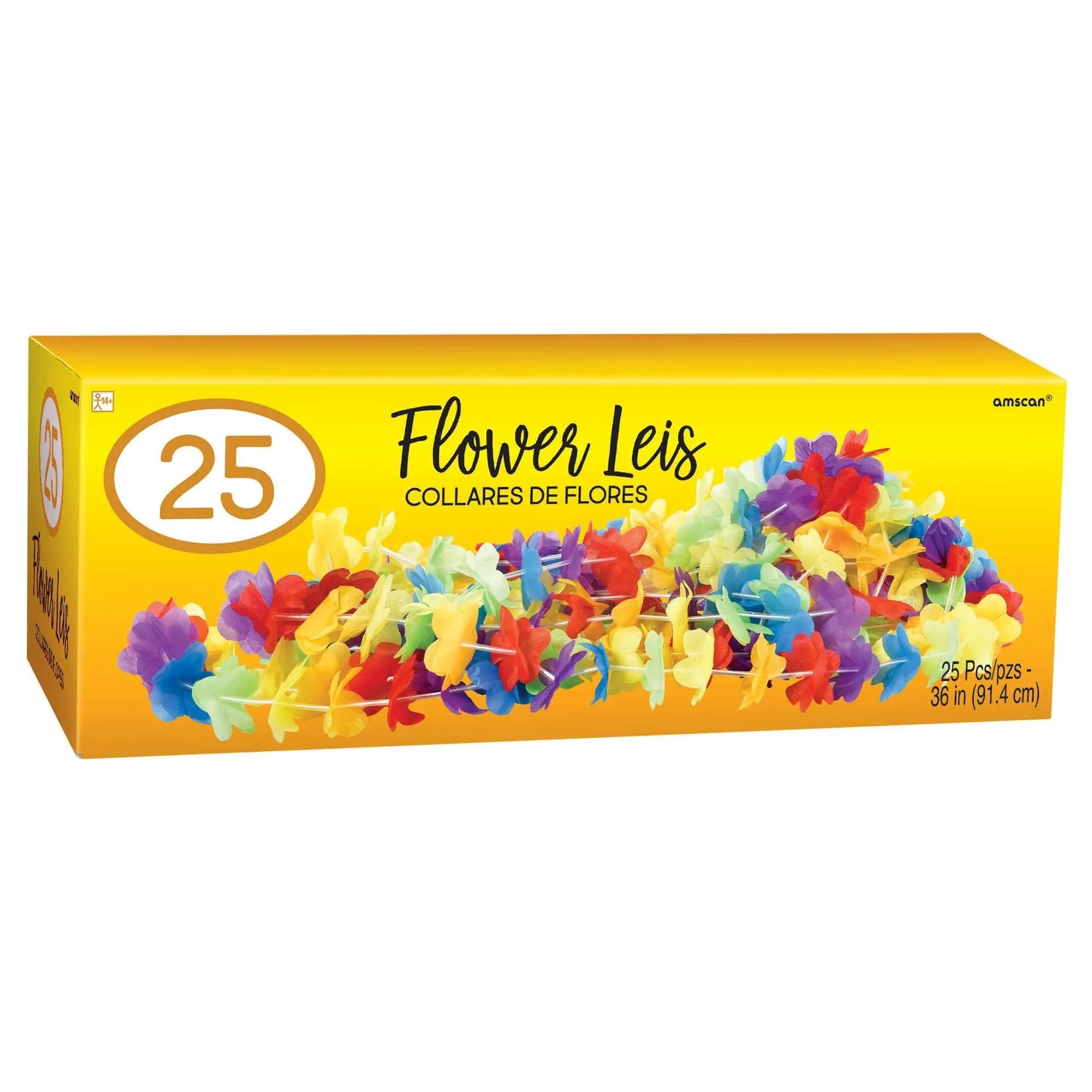 Multi Colored 36" Flower Leis (25 Count)