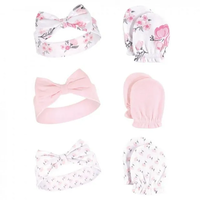 Hudson Baby Baby Girls' Headband and Scratch Mitten Set