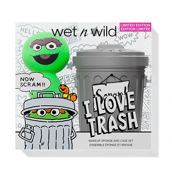 wet n wild x Sesame Street, I Love Trash Makeup Sponge And Case Set