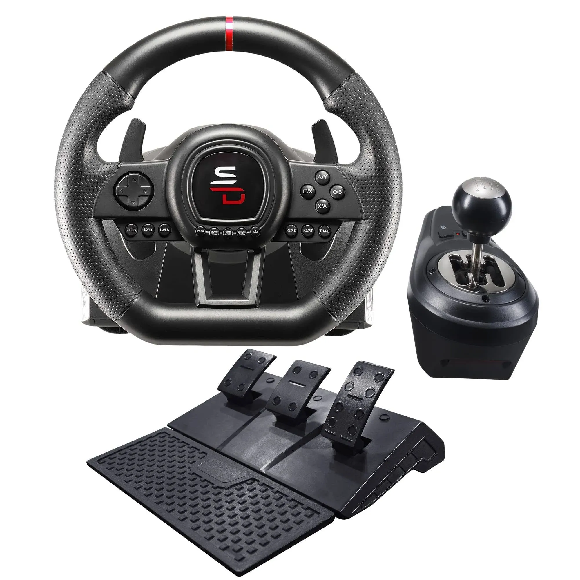 Subsonic GS650-X Racing Wheel with Manual Shifter and 3 Pedals for Xbox Series X/S, PS4, Xbox One