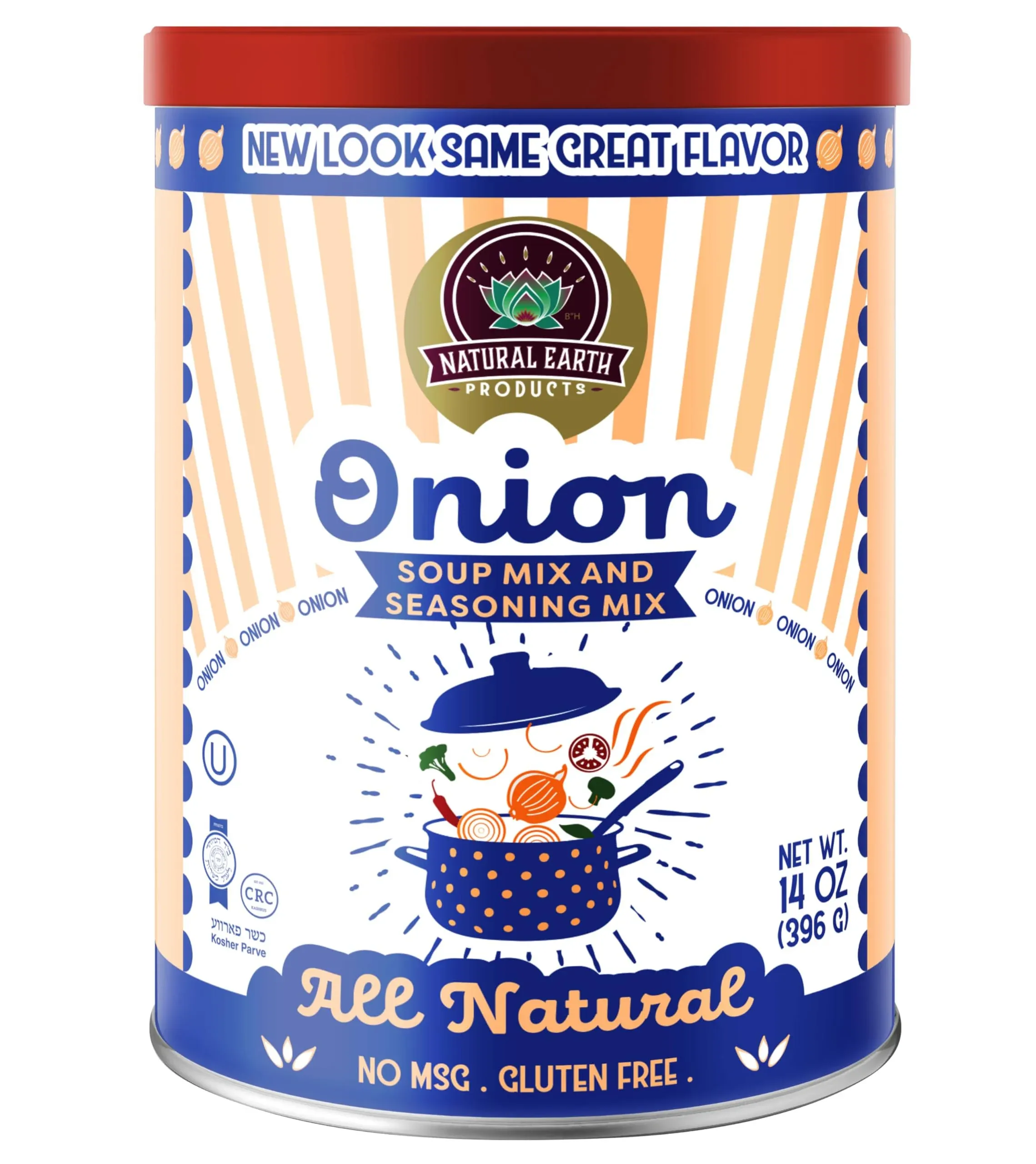 Onion Soup Mix and Seasoning Mix - No MSG, Gluten Free, All Natural - Kosher - 14 Oz (Single)