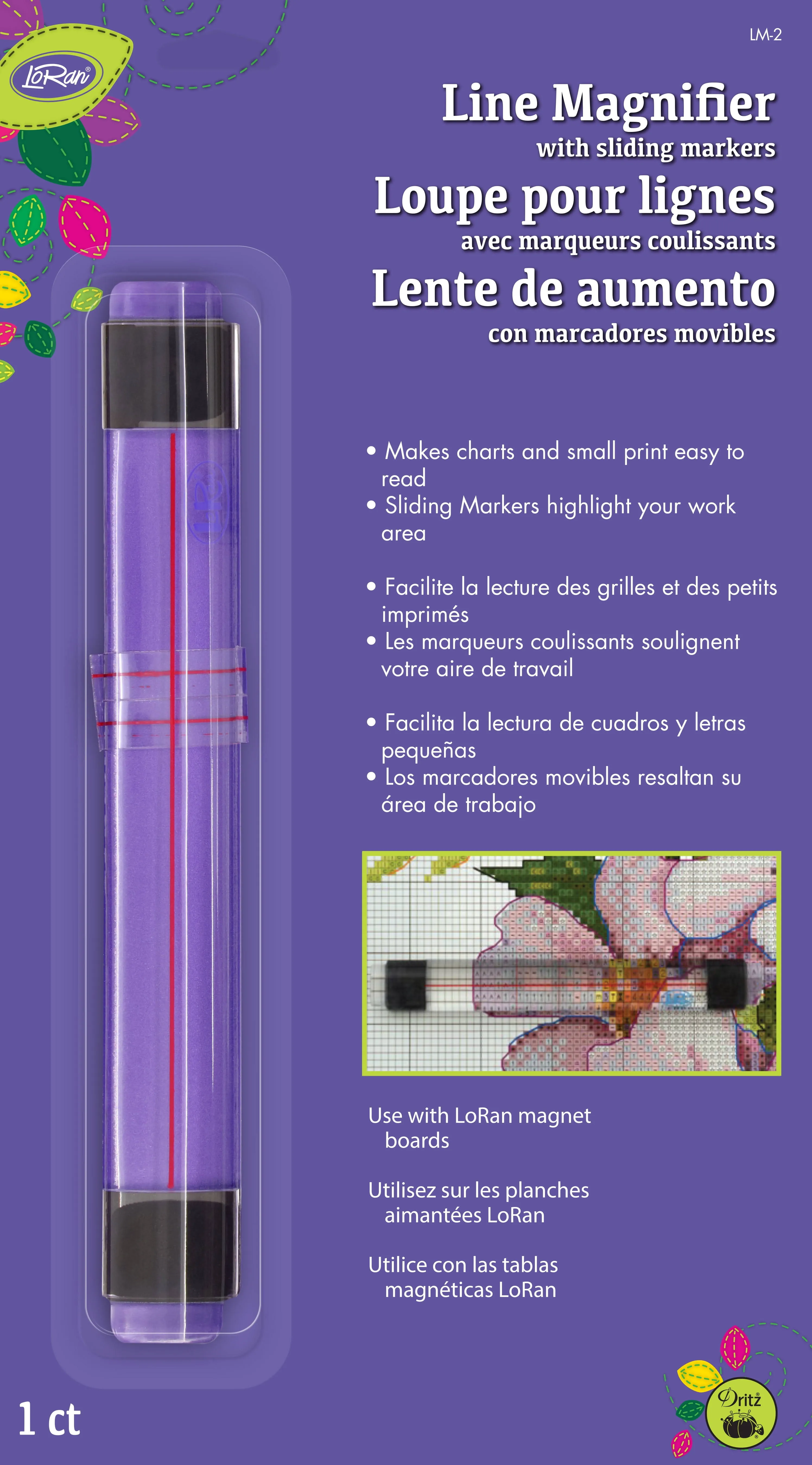 LoRan® Line Magnifier with Sliding Markers