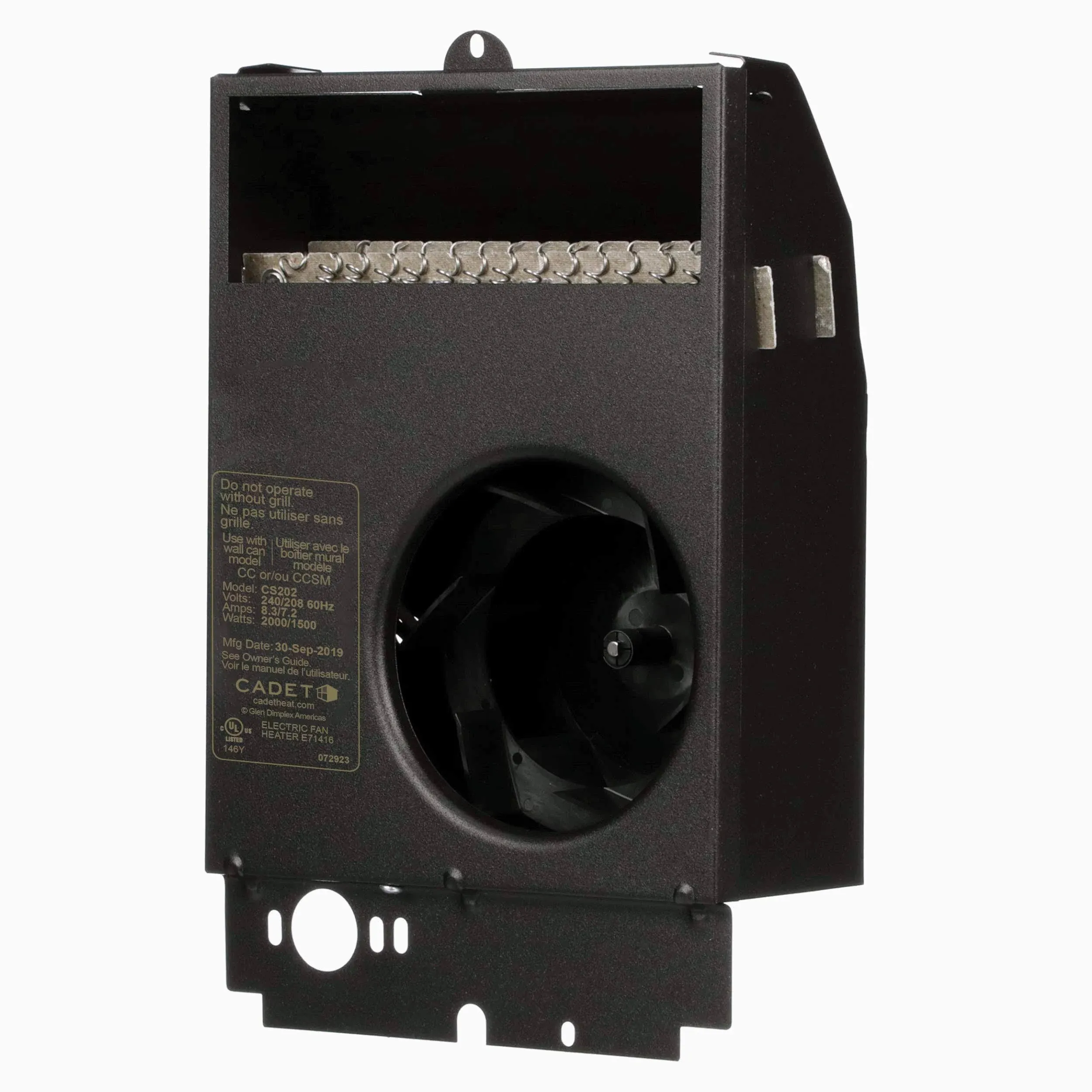 Cadet CS202 Com-Pak 2000-Watt, 240V Fan-Forced Wall Heater Assembly