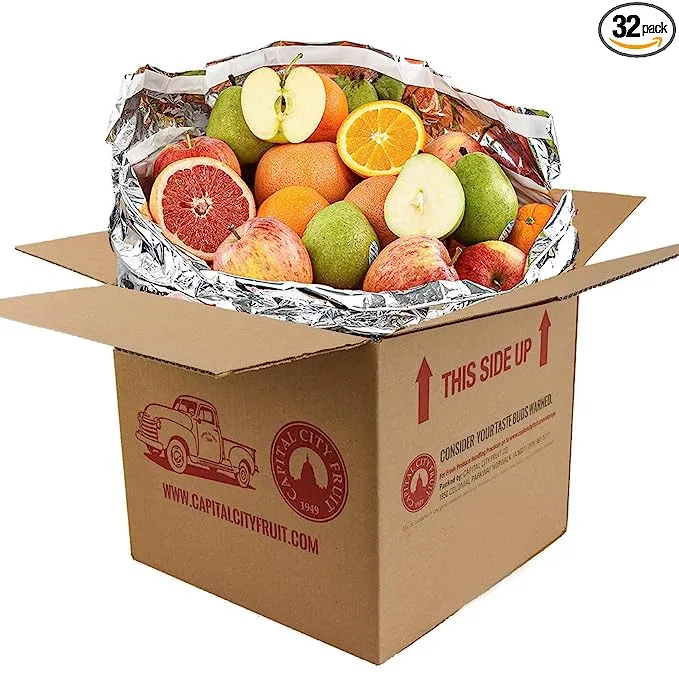 Fresh Fruit Gift Box - Pears, Apples, Oranges, Grapefruit - 32 Pieces, Size: 20 lbs