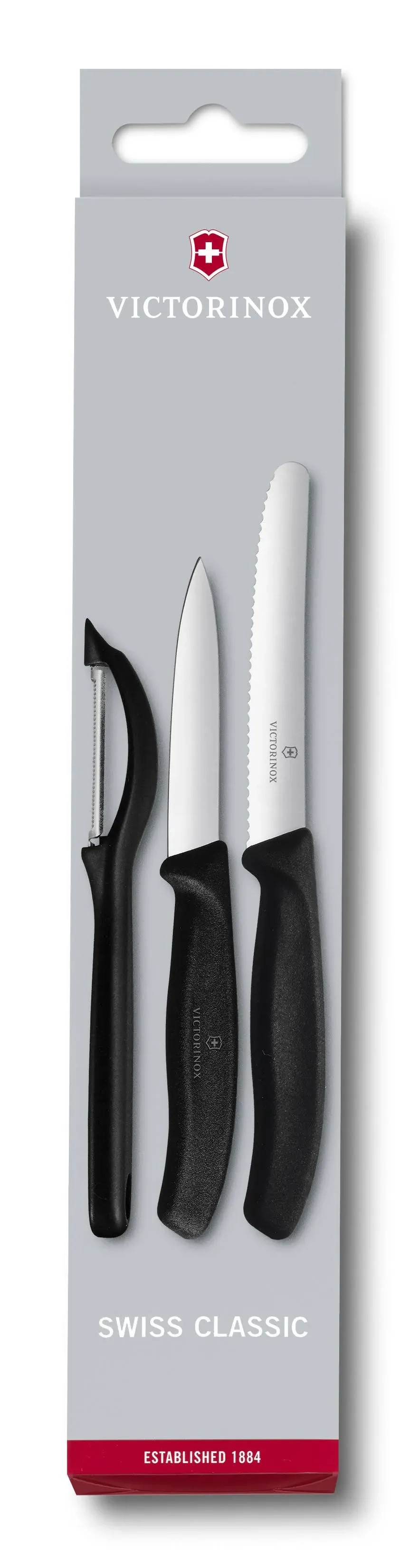 Swiss Classic Paring Knife Set with Peeler, 3 Pieces