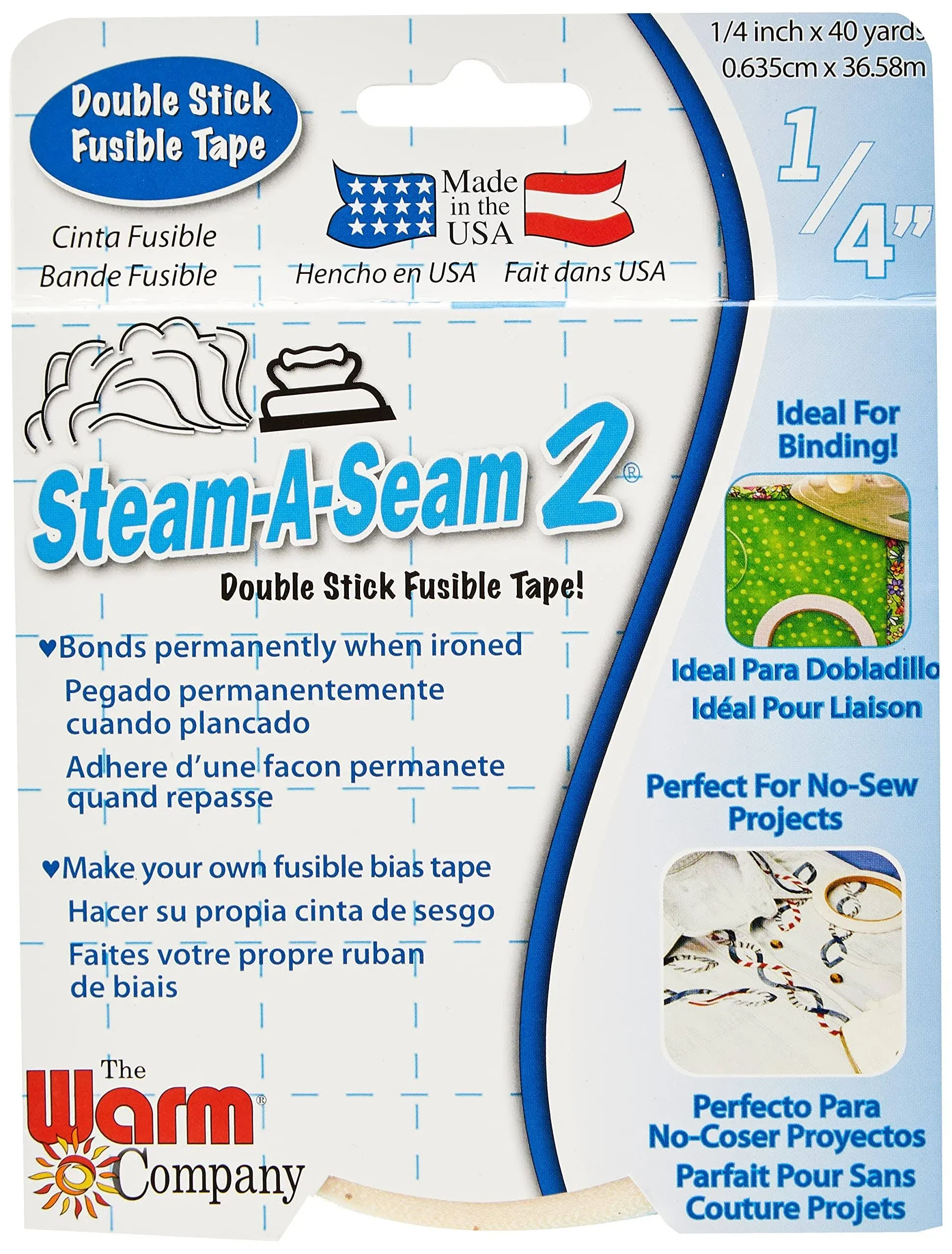 Warm Company Steam-A-Seam 2 Fusible Web-.25inX40yd FOB: MI