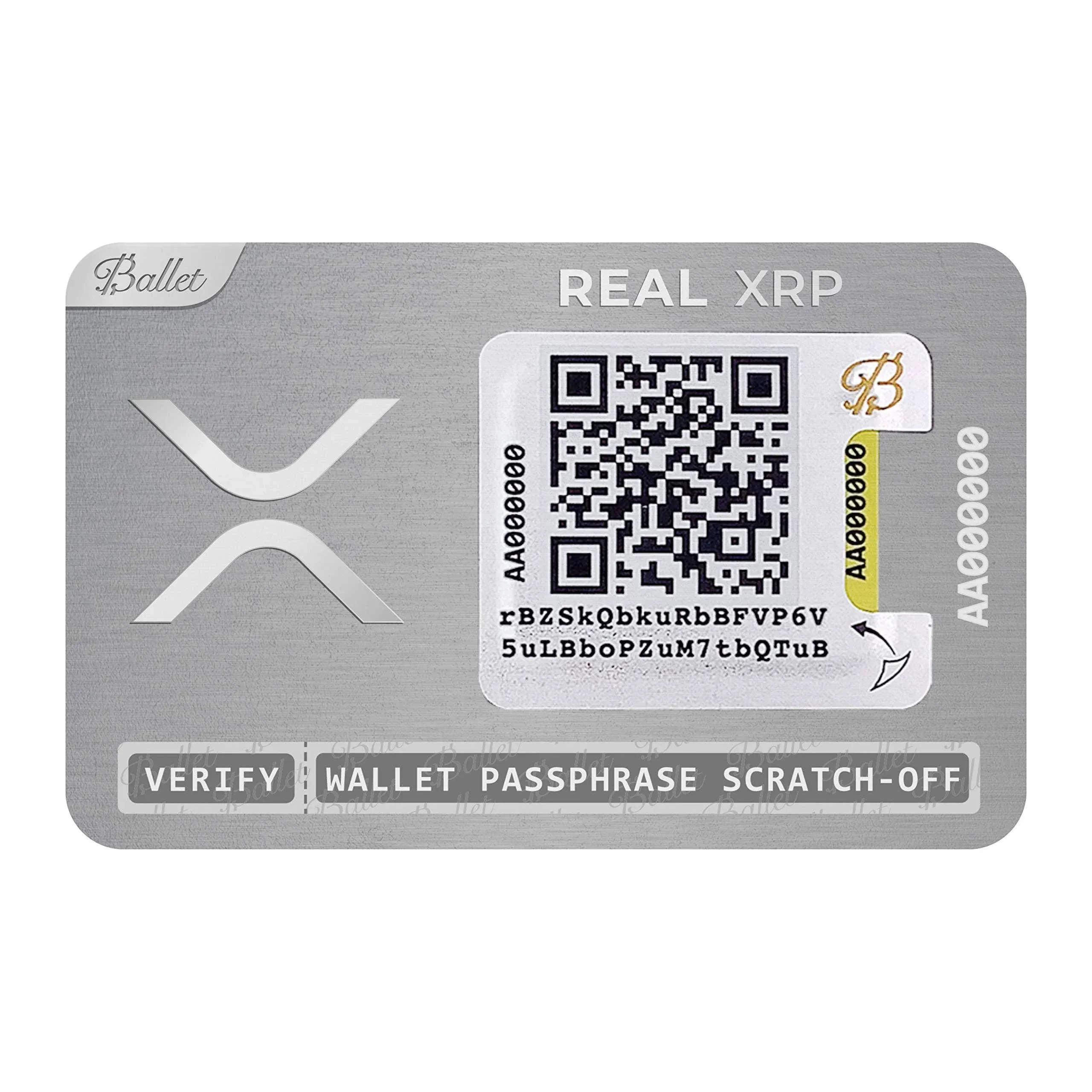 Ballet Real XRP - The Easiest Crypto Cold Storage Card