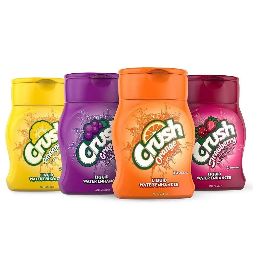 Crush, Variety Pack, Liquid Water Enhancer – New, Better Taste! 4 Bottles