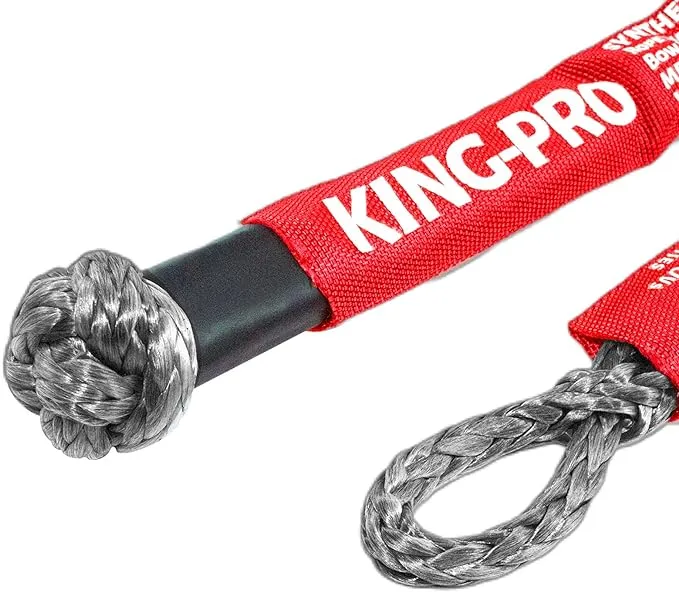 KING-PRO Synthetic Soft Shackle 1/2"x24" Soft Shackle 42,000lbs Breaking Strength Recovery Rope Shackle with Protective Sleeve