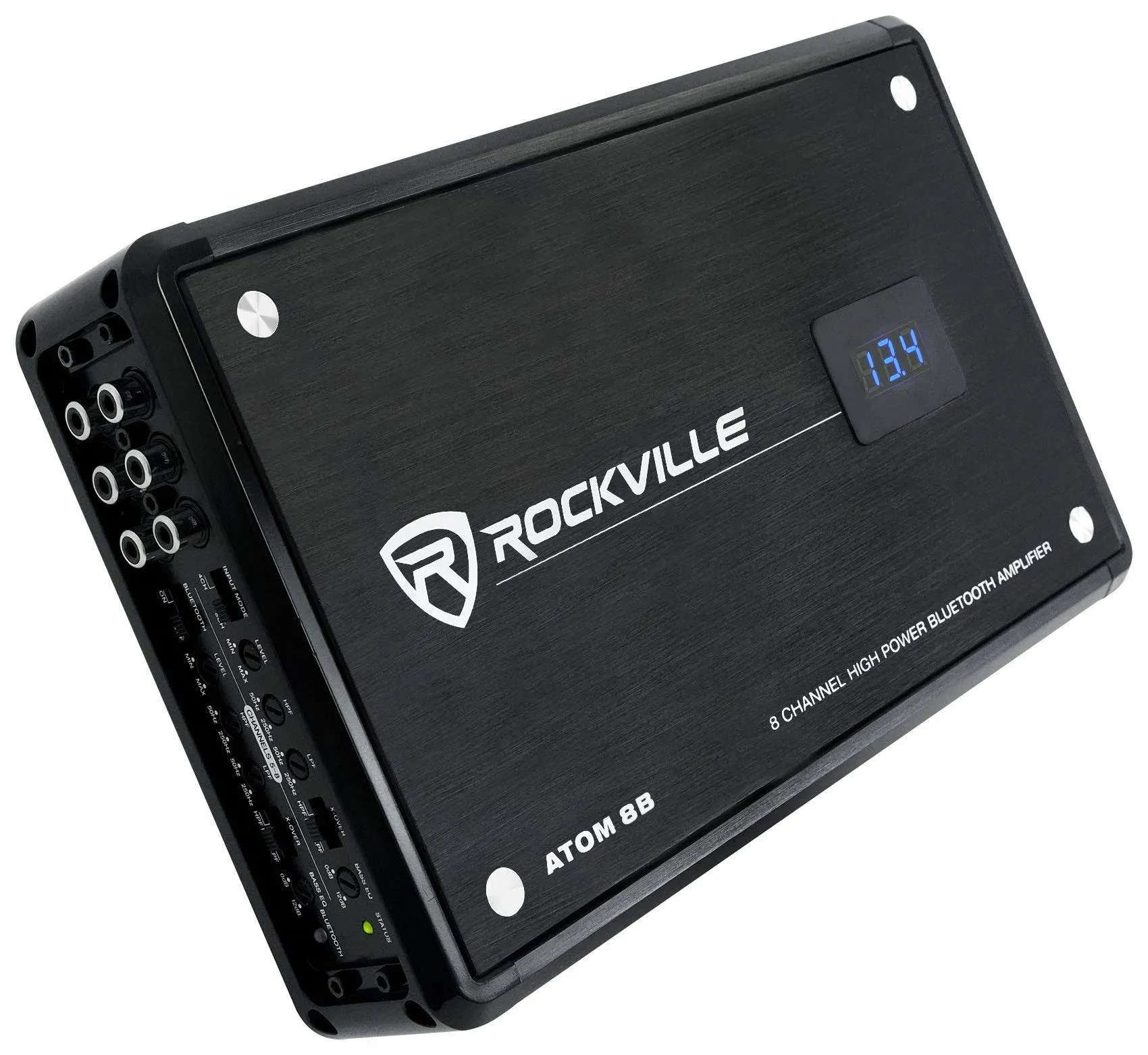 Rockville Atom 8b 8 Channel 3500 Watt Marine/Boat Amplifier Amp w/Bluetooth