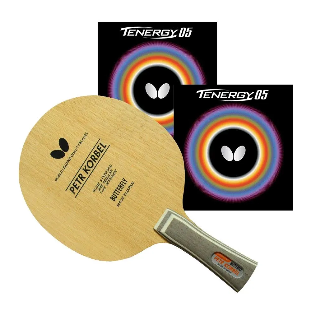 Butterfly Petr Korbel Blade & Sriver Rubber Shakehand Table Tennis Racket | Pro-Line Series | Classic Blade and Rubber Combination That Can Do It All | Recommended for Advanced Level Players