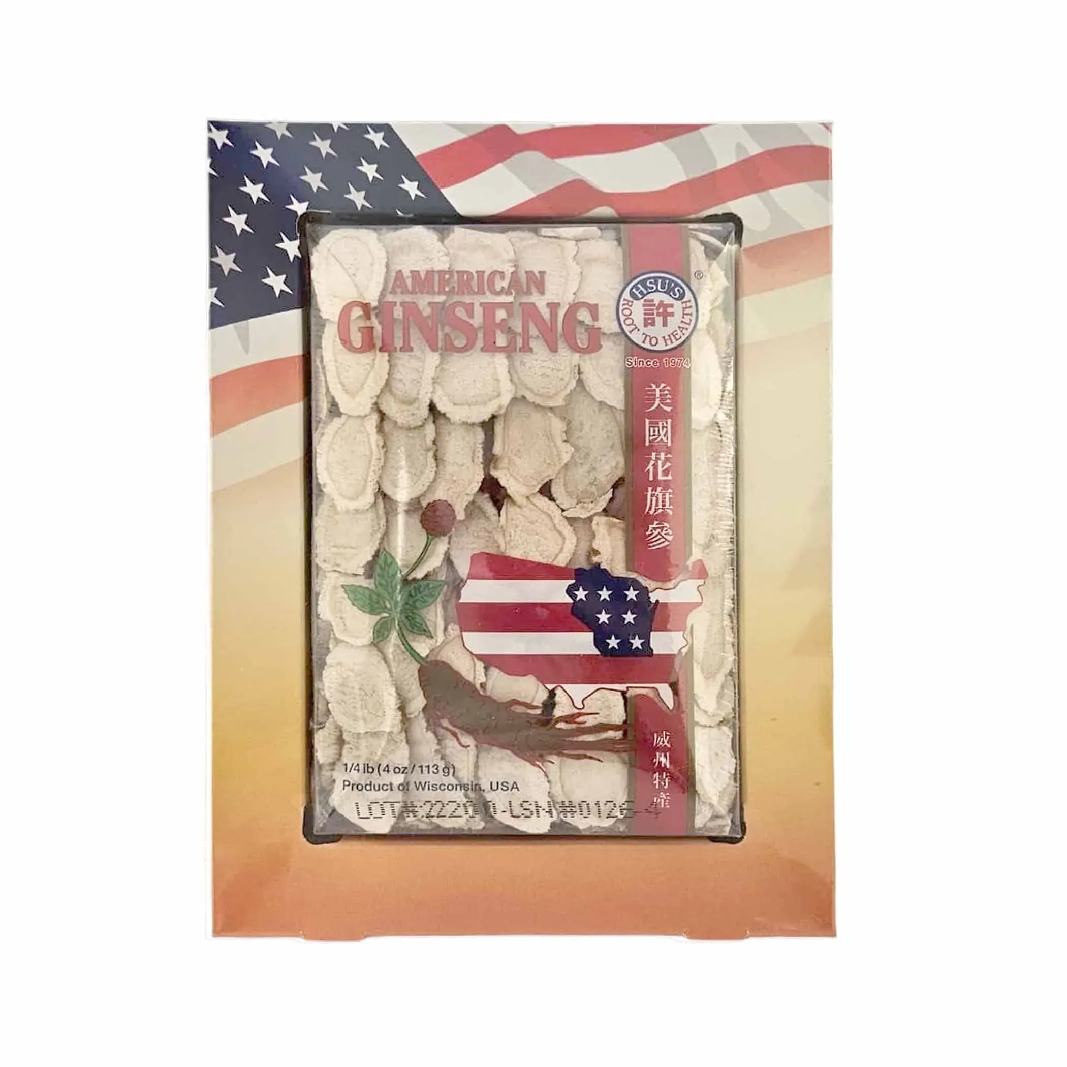 American Wisconsin Ginseng Slices(126-4) 4oz