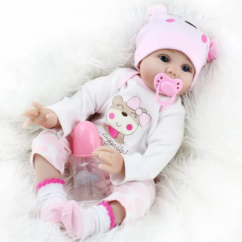 CHAREX Reborn Baby Dolls Lucy, 22 inch Realistic Reborn Girl Doll, Lifelike Baby