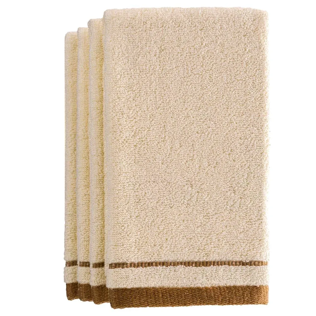 Creative Scents Cotton Fingertip Towels Set 4 Pack 11” x 18” Decorative Extra-Absorbent & Soft T