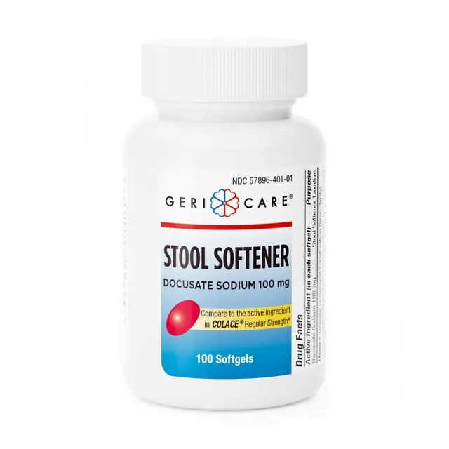 Gericare Docusate Sodium 100 mg Stool Softener Softgels