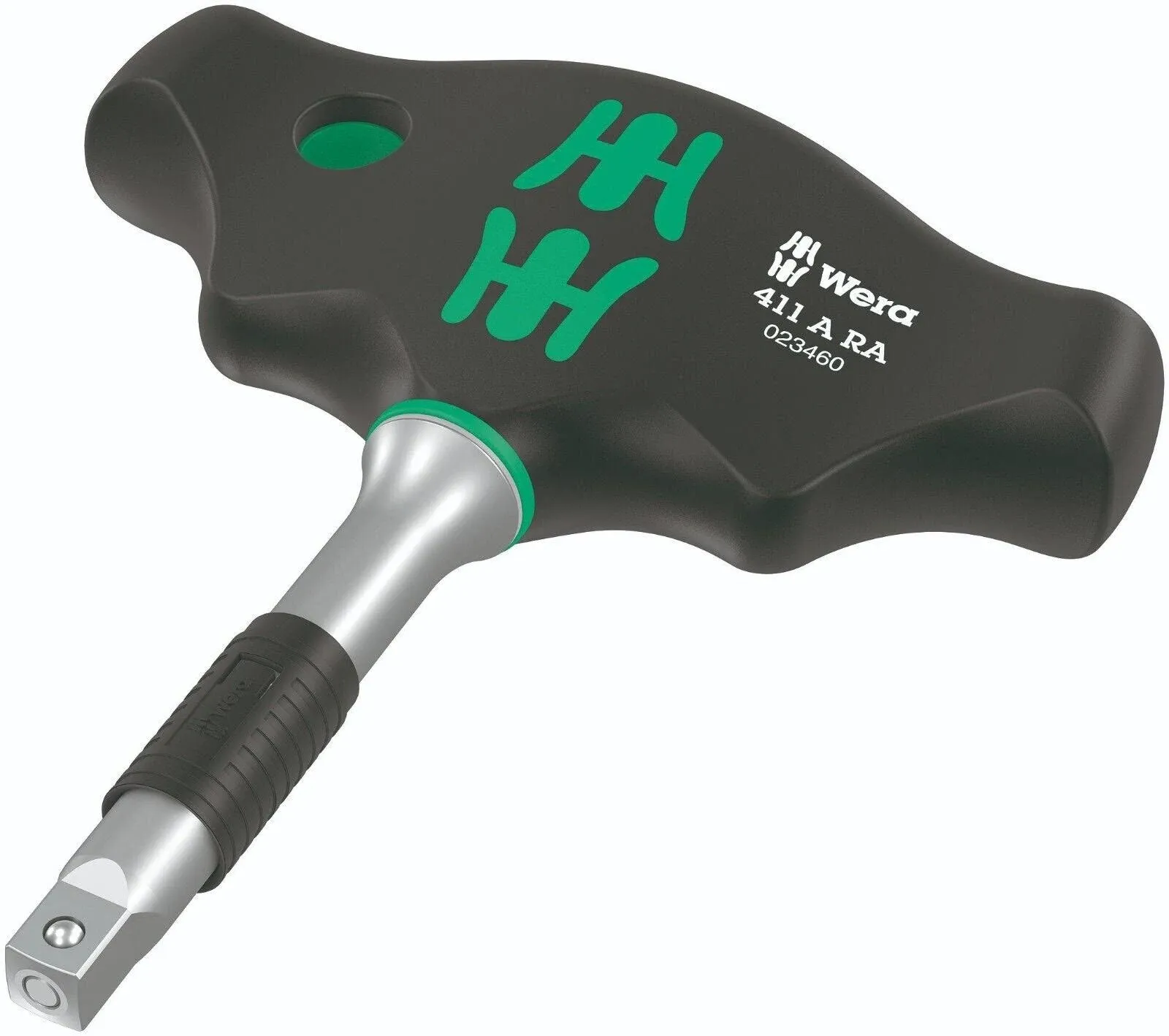 Wera 411 A RA T-Handle Adapter Screwdriver - Ratchet Function 1/4"