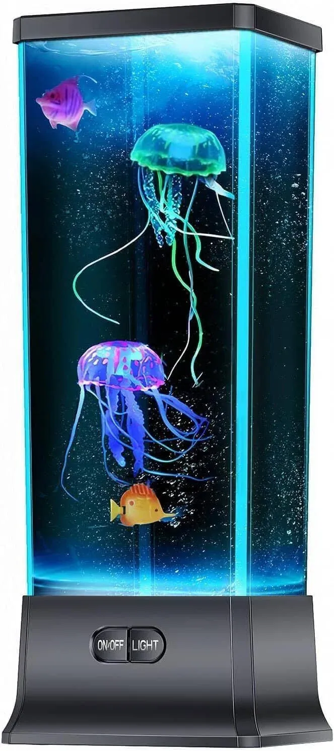 COLORLIFE Cool Electric Jellyfish Lava Lamp with Bluetooth Speaker Music Gift...