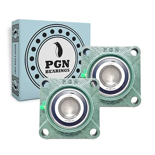 PGN Bearings PGN - UCF208-24 Pillow Block Square Flange Mounted Bearing 1-12 Bore ...