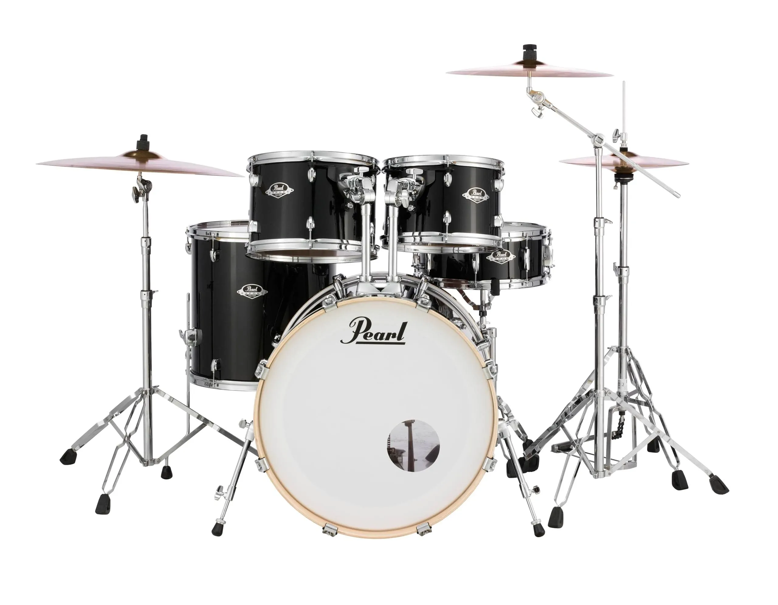 Pearl Export EXX725/C 5-piece Drum Set with Snare Drum - Jet Black