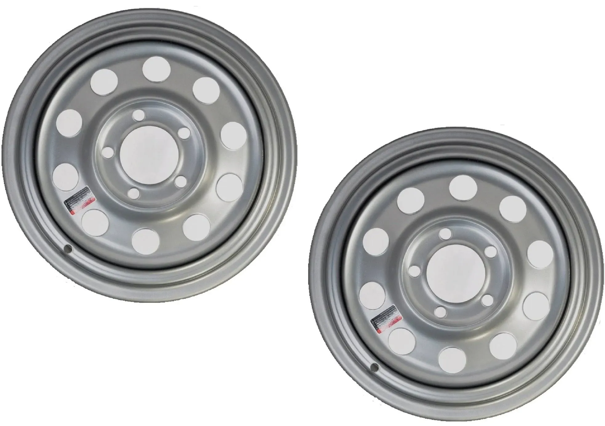 2-Pack Trailer Wheel Rim 15x5 SPECIAL BOLT PATTERN 5 On 5 in. 5 Hole Lug Gray