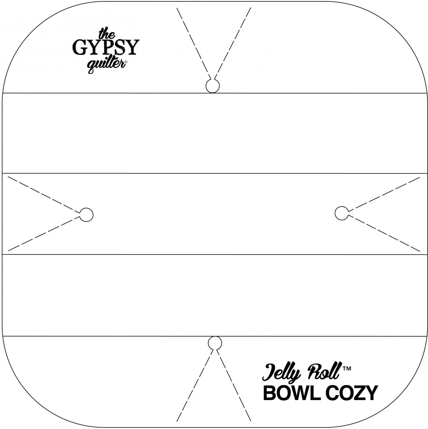 The Gypsy Quilter Jelly Roll Bowl Cozy Template