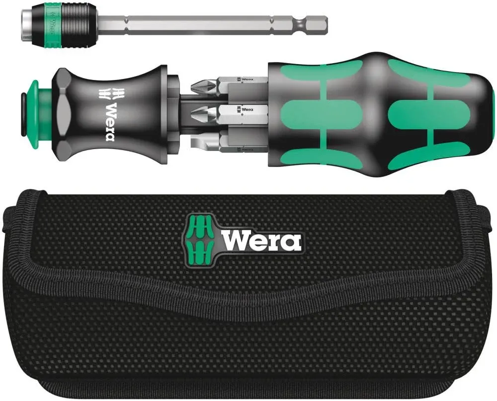 WERA 05 051021 001 Multi-Bit 7-In-1 Handle Bit Storage Srewdriver