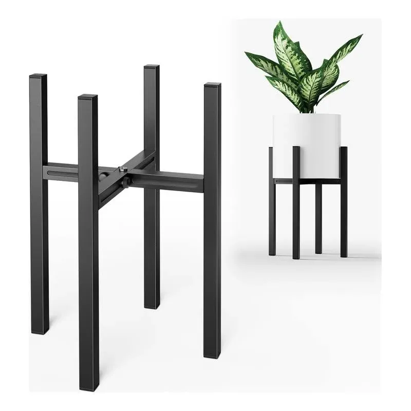 Adjustable Metal Plant Stand Indoor &amp; Outdoor, Single Indoor Plant Stand Fits...