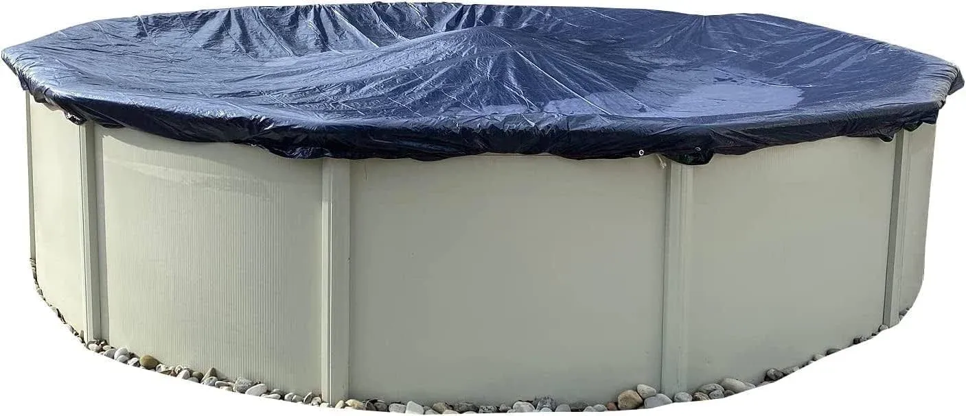 Winter Pool Cover for Above Ground Pools, 12’ Ft., Round Winter Aboveground Pool Cover, 8-Year Warranty, Includes Winch and Cable, Superior Strength & Durability, UV Protected