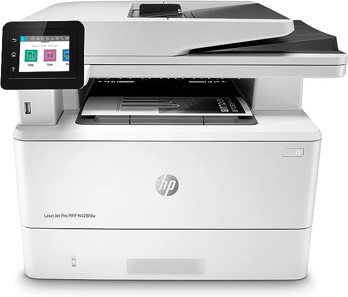 HP LaserJet Pro MFP M428fdw Wireless Monochrome All-in-One Printer with built-in Ethernet & 2-sided printing, works with Alexa (W1A30A) 