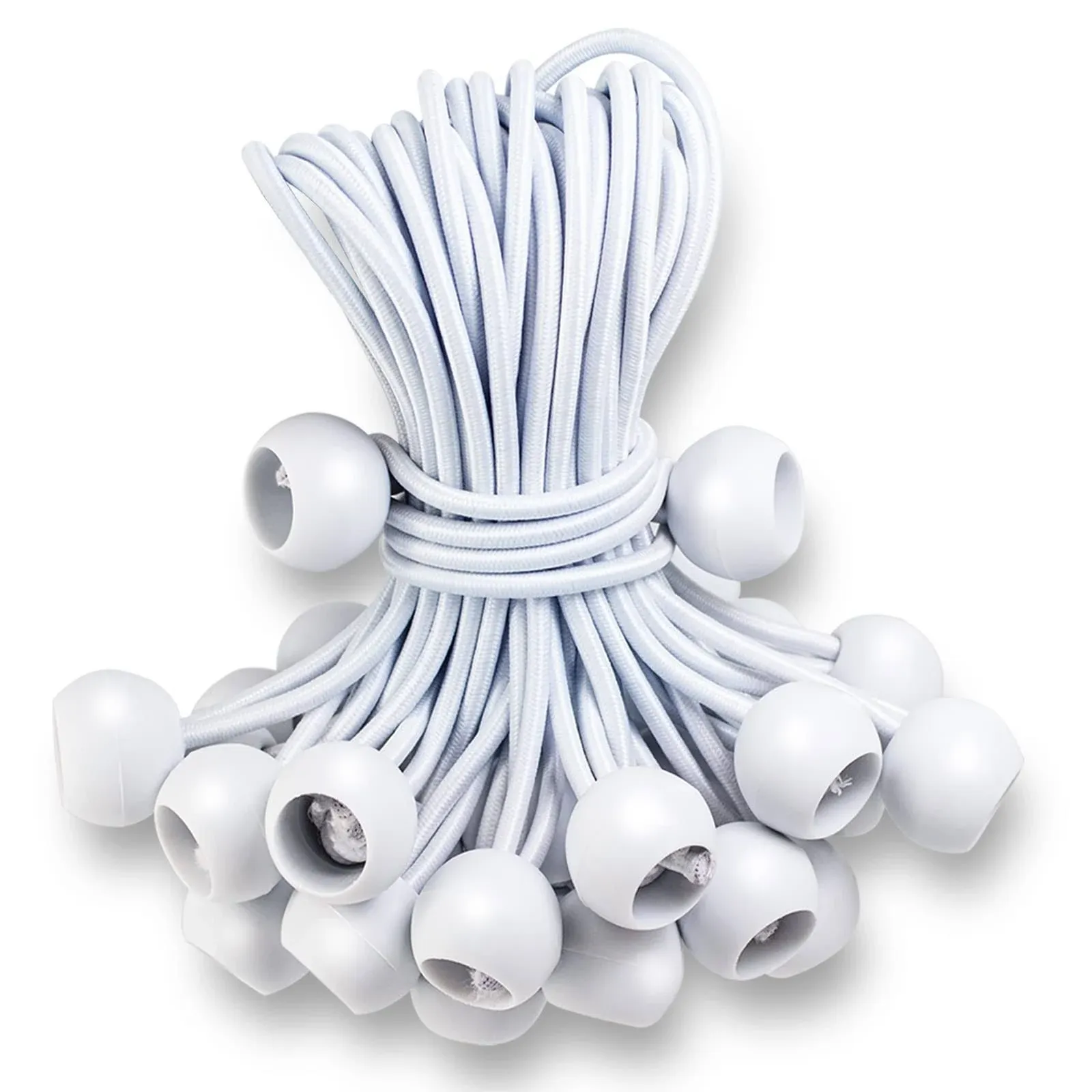 Ball Bungee Cords 6 Inch50 Pcs White Tarp Ball Bungee Ties Heavy Duty Canopy Tie