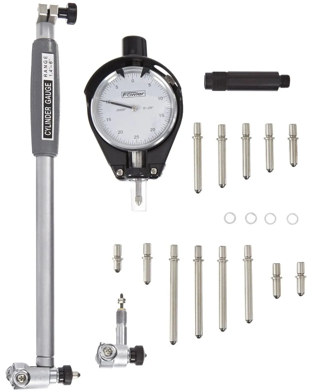 Fowler 72-646-400 XTender 1.4&#034; to 6&#034; Dial Bore Gauge Set