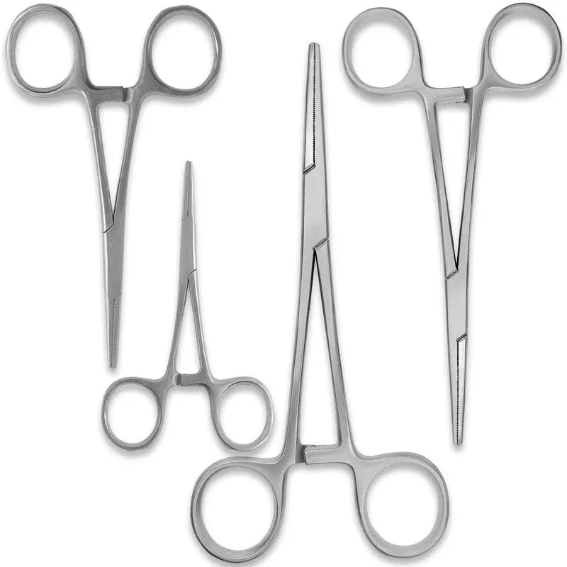 SURGICAL ONLINE Durable 4-Piece Straight Hemostat Set - High Quality Stainles...