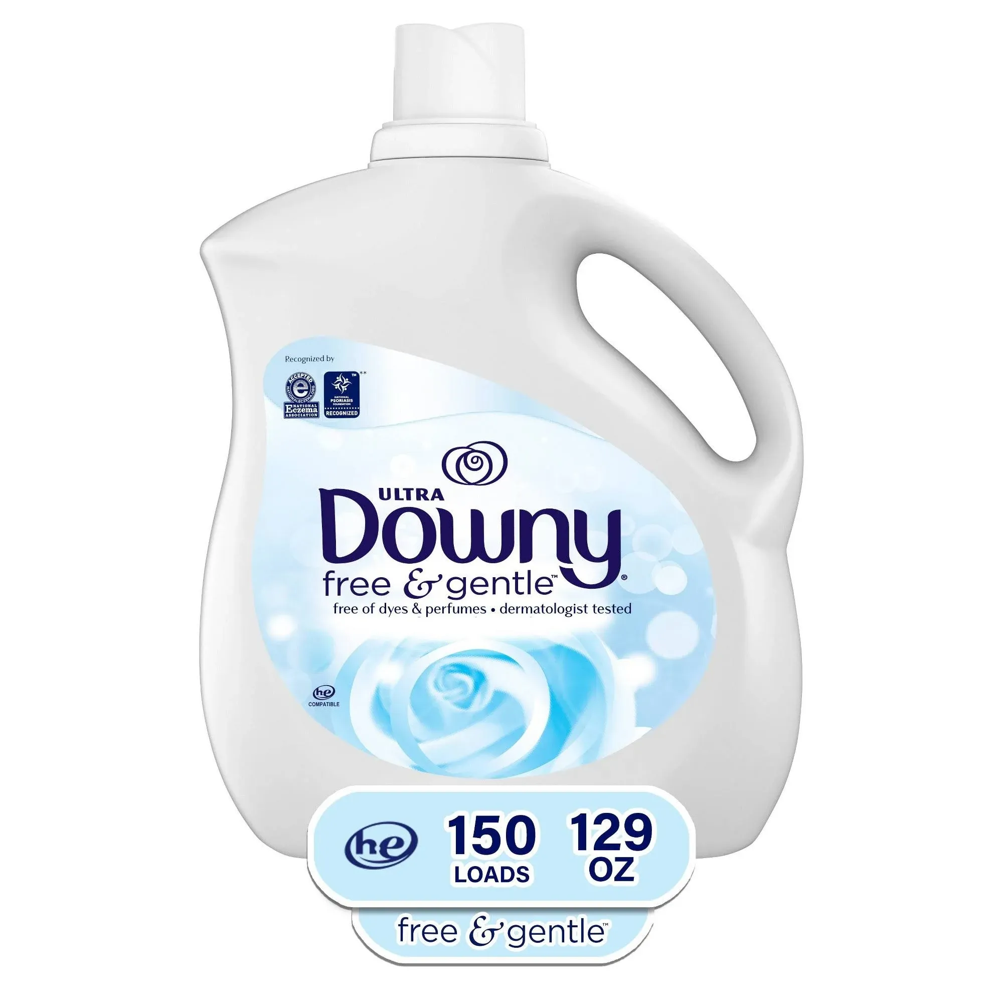 Downy Free & Gentle Liquid Fabric Conditioner 150 Loads, 129 fl oz