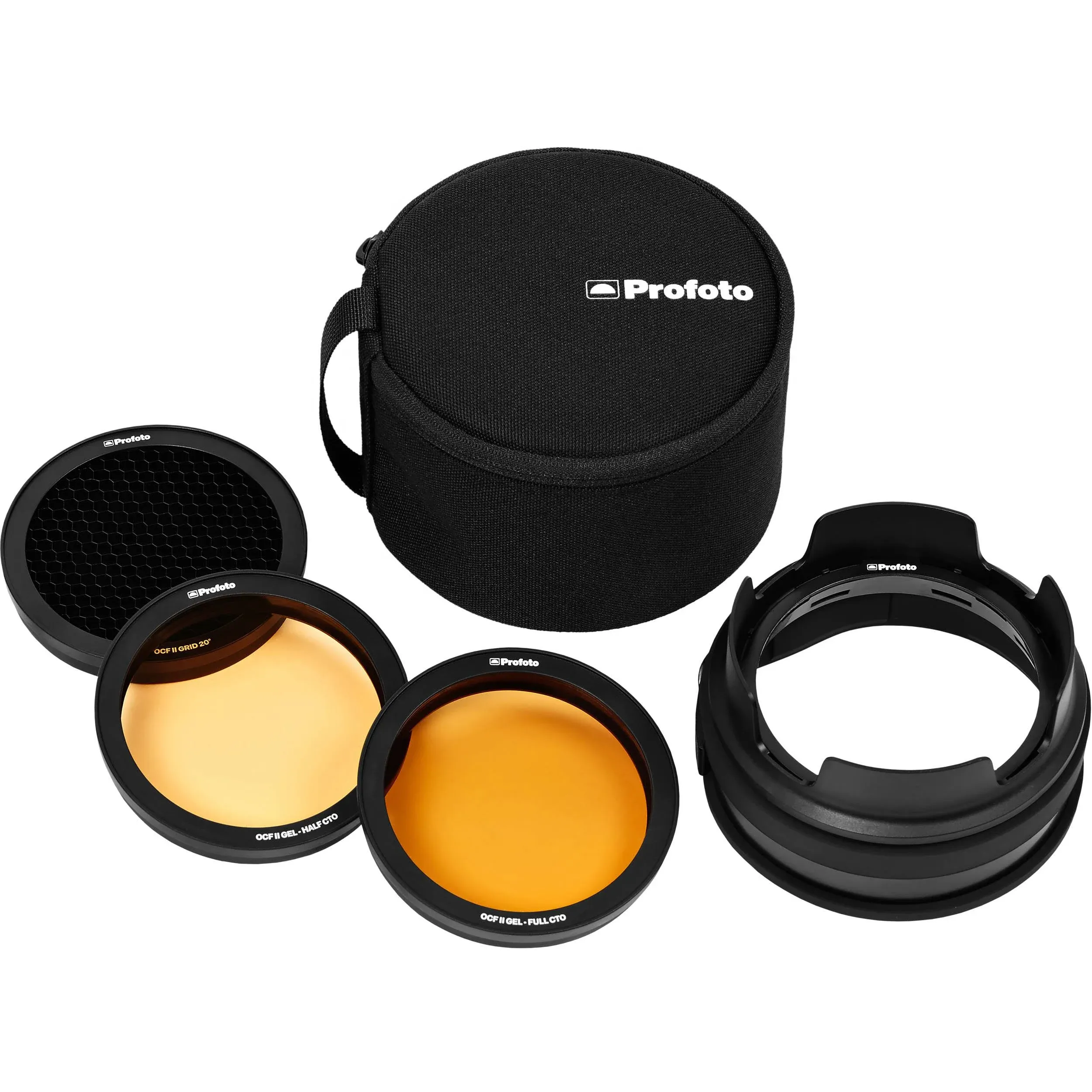 Profoto OCF II Grid and Gel Kit Light Modifier for Profoto Flashes with LED Modeling Lights, Includes OCF II Grid and Gel Holder, OCF II Grid 20-Degree, OCF II-Half CTO, and OCF II-Full CTO Gels