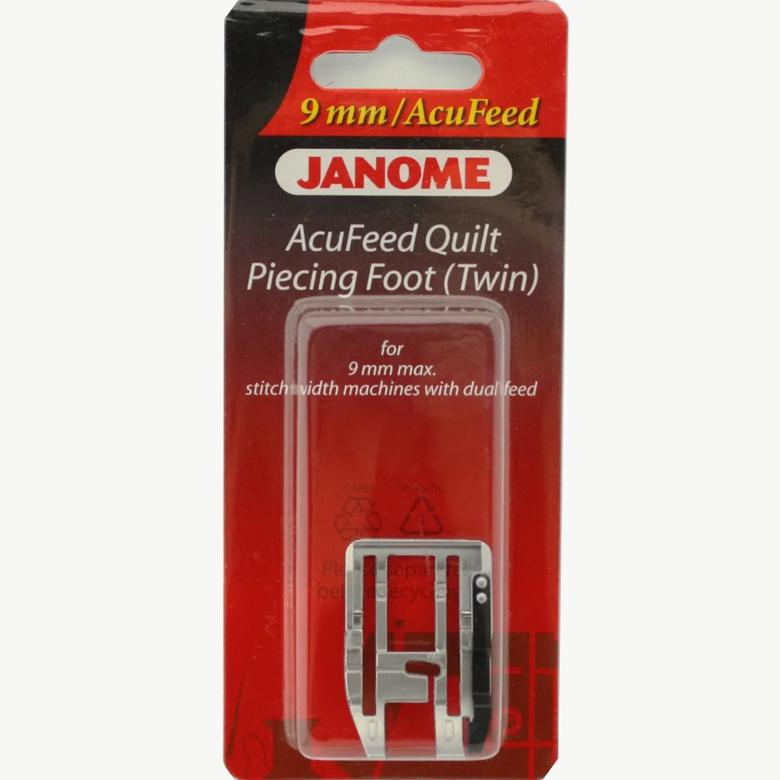 Janome AcuFeed Quilt Piecing Foot(Twin) for #202125004 9mm max with Dual Feed