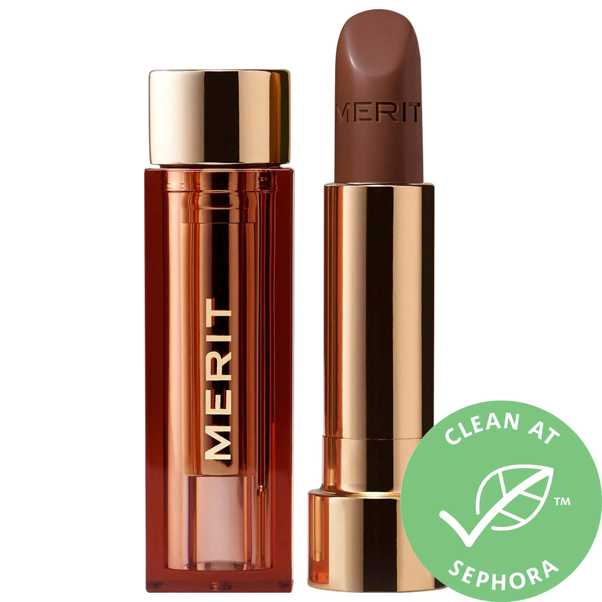 Merit Signature Lip Lightweight Satin Lipstick Cabo 0.10 oz/ 3 G