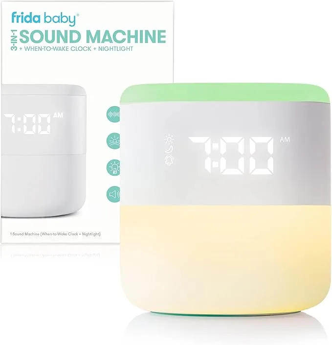 Frida Baby 3-in-1 Sound Machine, When-To-Wake Clock, and Nightlight