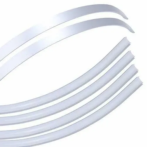 Muzata 6Pack 3.3ft/1m Flexible LED Channel with Milky White Cover Lens Bendable Aluminum Profile Housing for Strip Tape Light Anodized Flush Corner