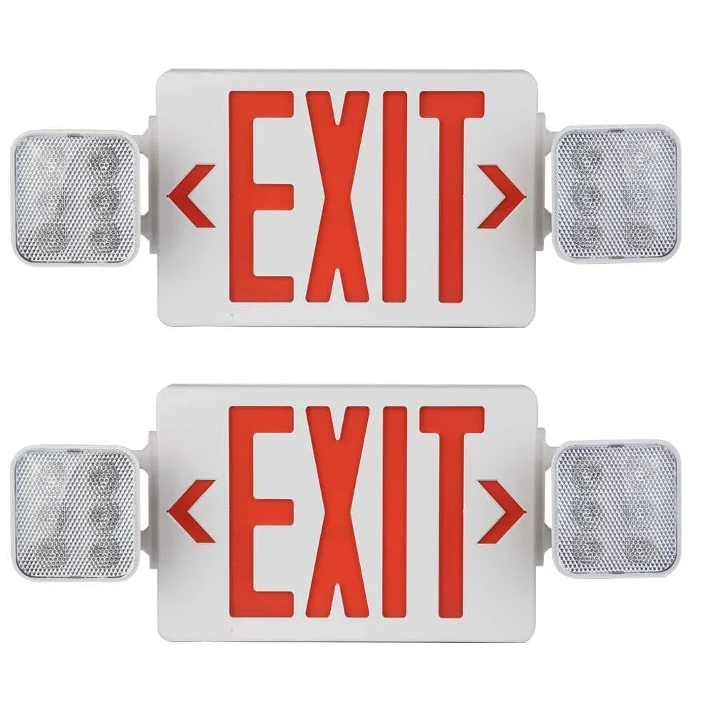 AmazonCommercial Emergency Light Exit Sign 2-Pack