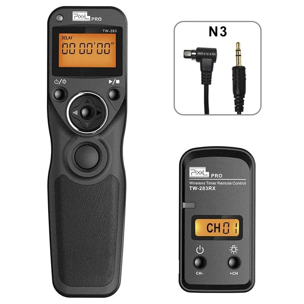 Pixel Tw-283 E3 Wireless Shutter Release Cable Wired Remote Control Compatible Compatible for Canon XT XTi XS XSi T1i T2i T3 T3i T4i T5 T5i T6i SL1