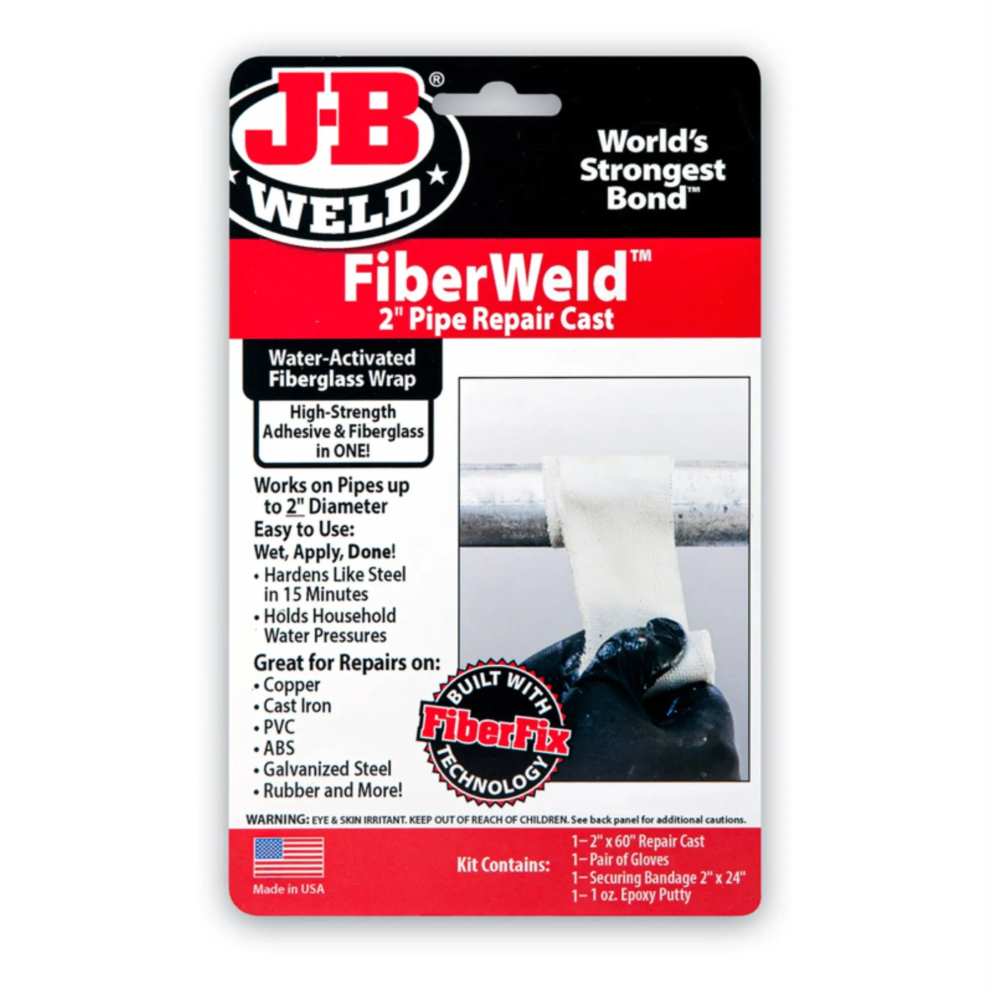 J-B Weld 2-in FiberWeld Pipe Repair Cast