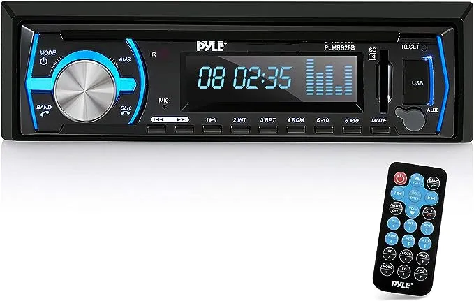 Pyle Single DIN in Dash Digital Marine Stereo Receiver with Bluetooth