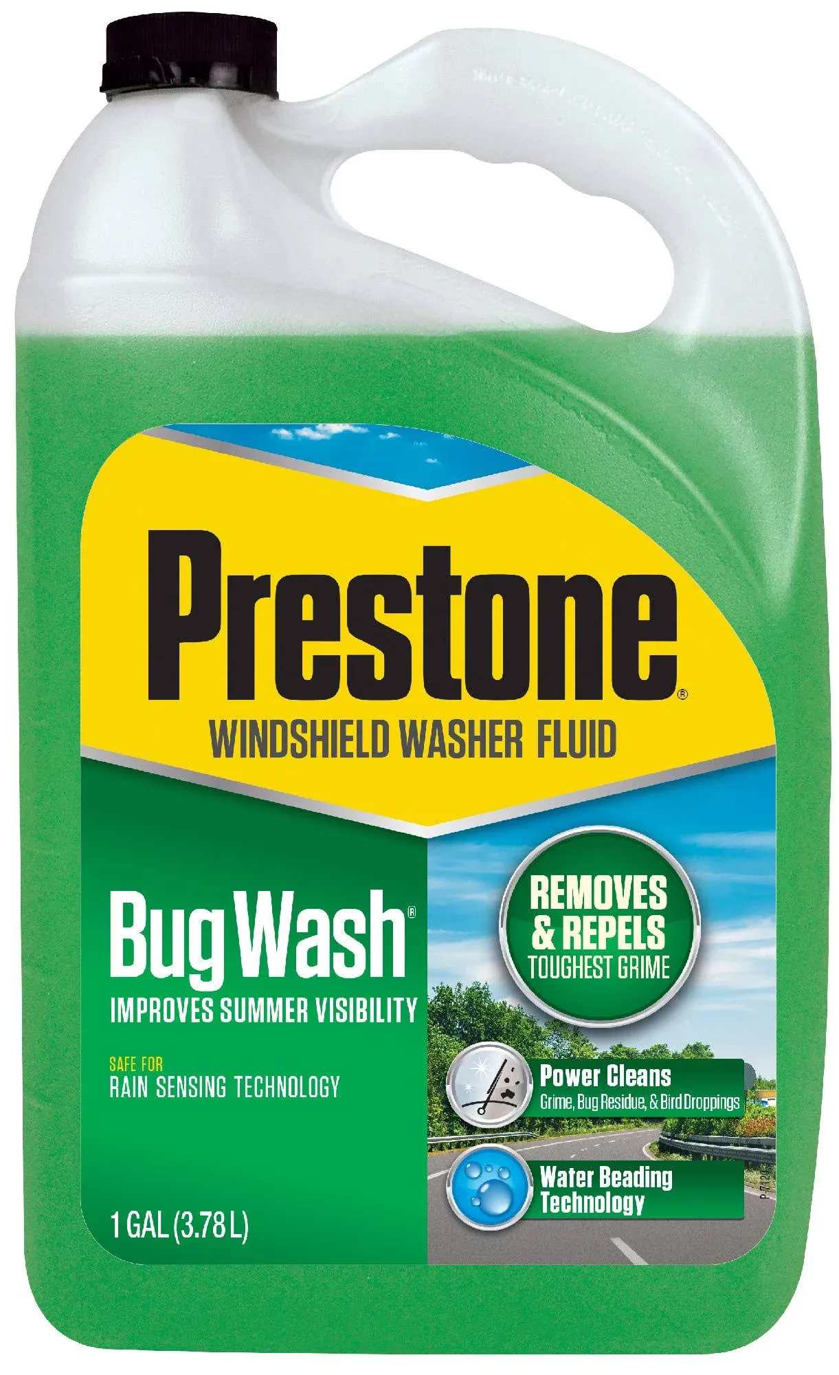 Prestone BugWash/Summer Washer Fluid - 1 gal; Removes & Repels Toughest Grime