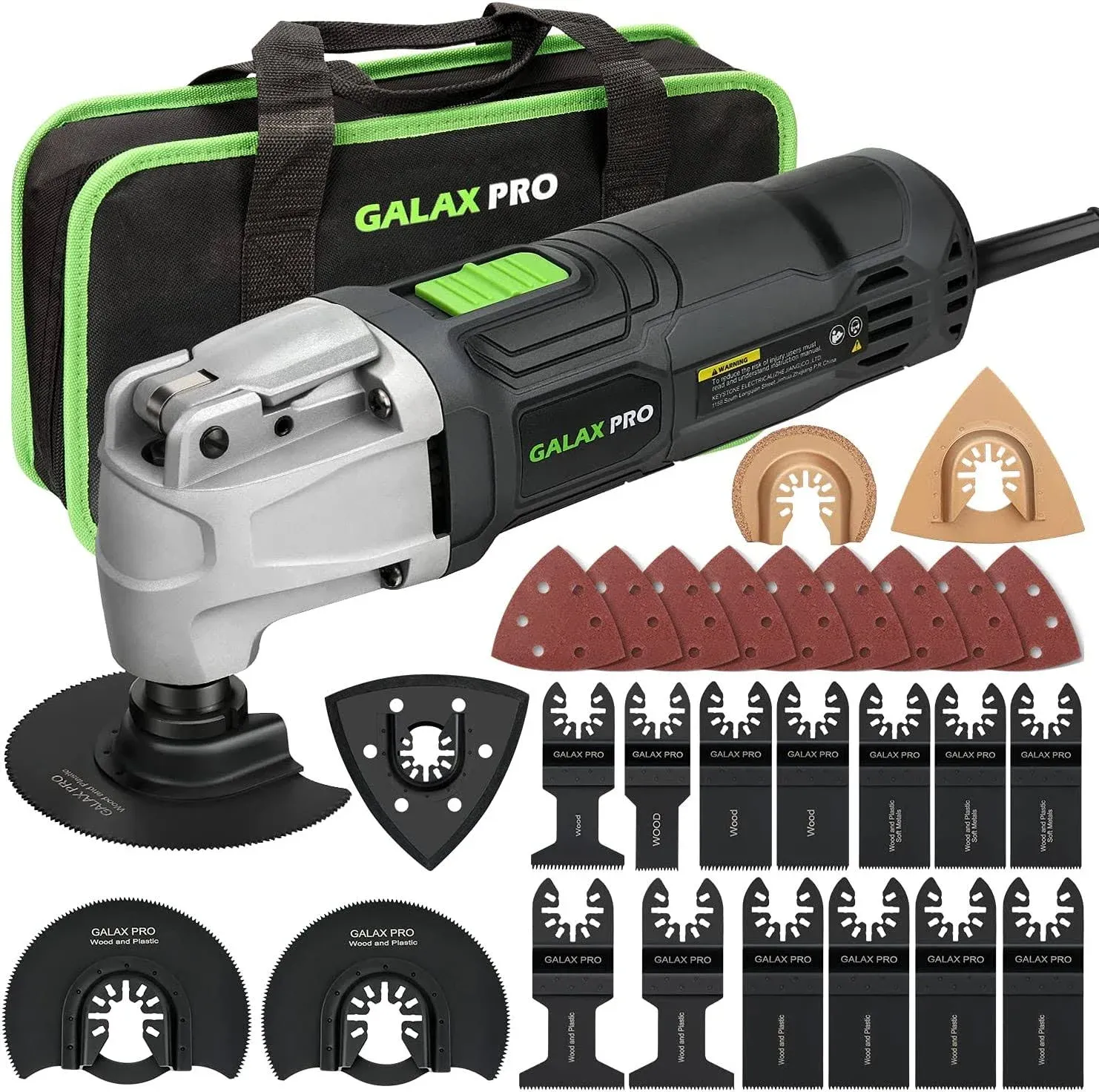 2.4Amp 6 Variable Speed Oscillating Multi-Tool Kit with Quick-Lock accessory ...