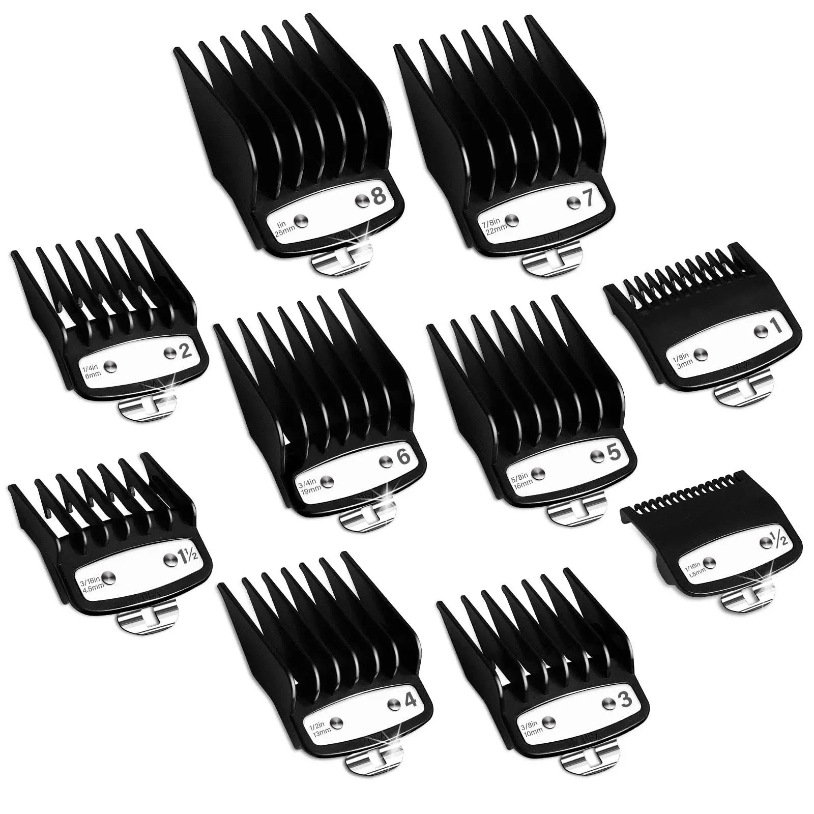 For Wahl Clipper Guards Set 10 Pack