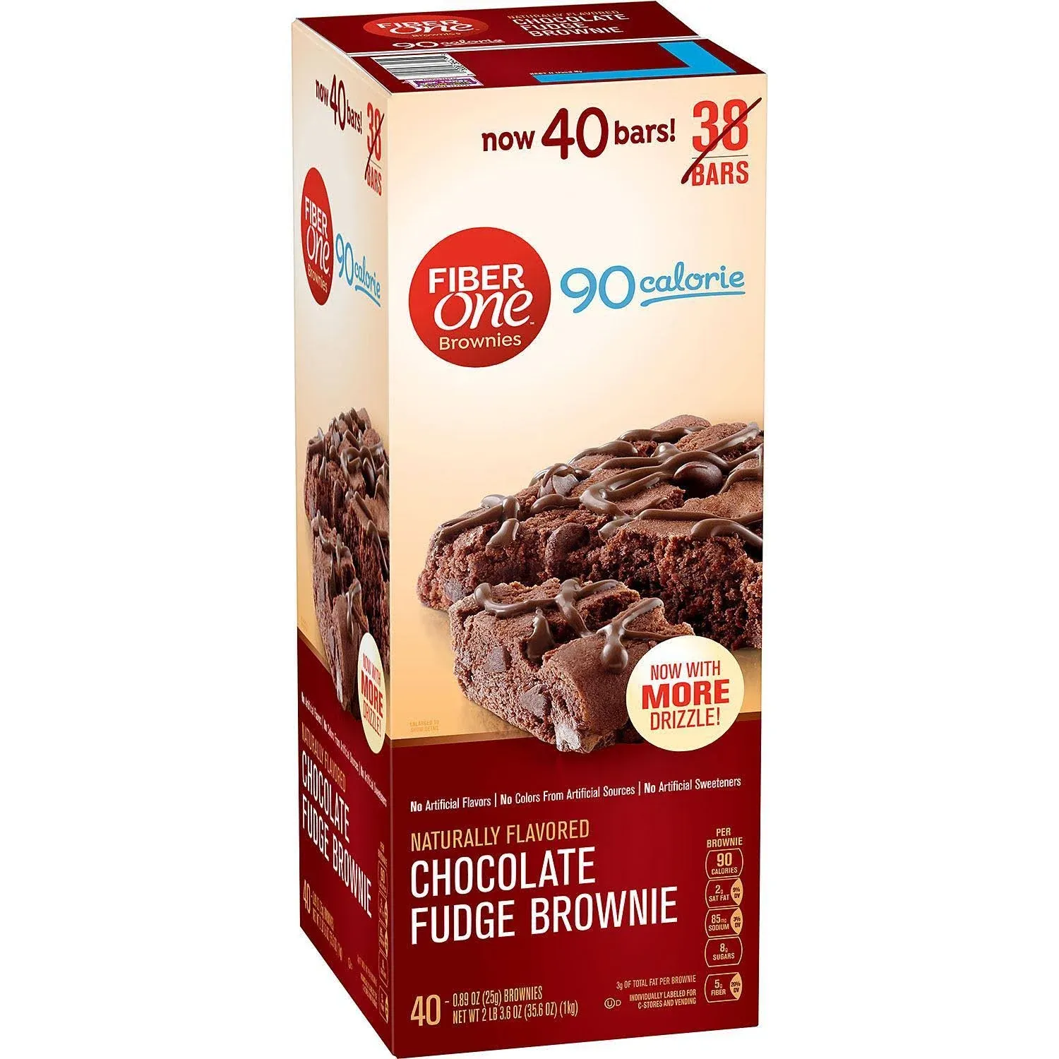 Fiber One Chocolate Fudge Brownies 40 Count