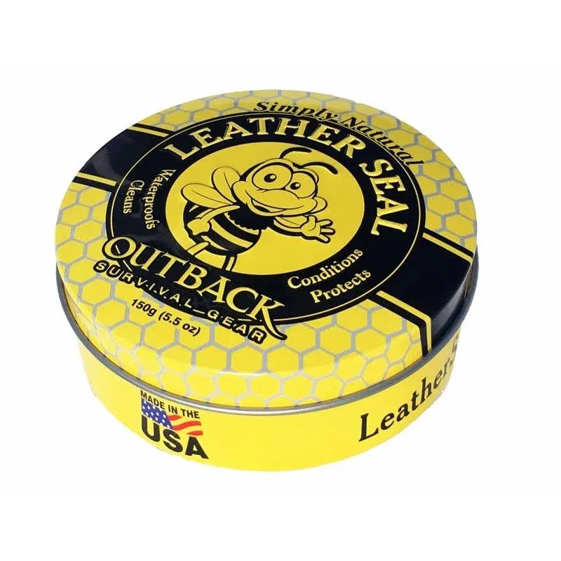 1 - 5.5oz Tin ~ Outback Survival Gear - Leather Seal Conditioner Moisturizer 