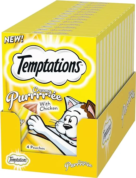 Temptations Creamy Puree with Chicken Lickable Adult Cat Treats