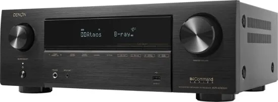 Denon AVR-X1800H 7.2 Channel AV Receiver (2023 Model) - 80W/Channel, Wireless Streaming via Built-in HEOS, WiFi, & Bluetooth, Supports Dolby Vision, HDR10+, Dynamic HDR, and Home Automation Systems